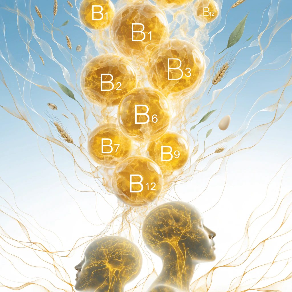 A vibrant, modern wellness illustration featuring eight luminous golden-yellow spheres floating in a gentle upward spiral pattern against a soft gradient background transitioning from morning sky blue at the top to warm white at the bottom.